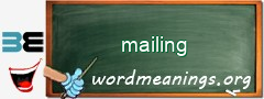 WordMeaning blackboard for mailing